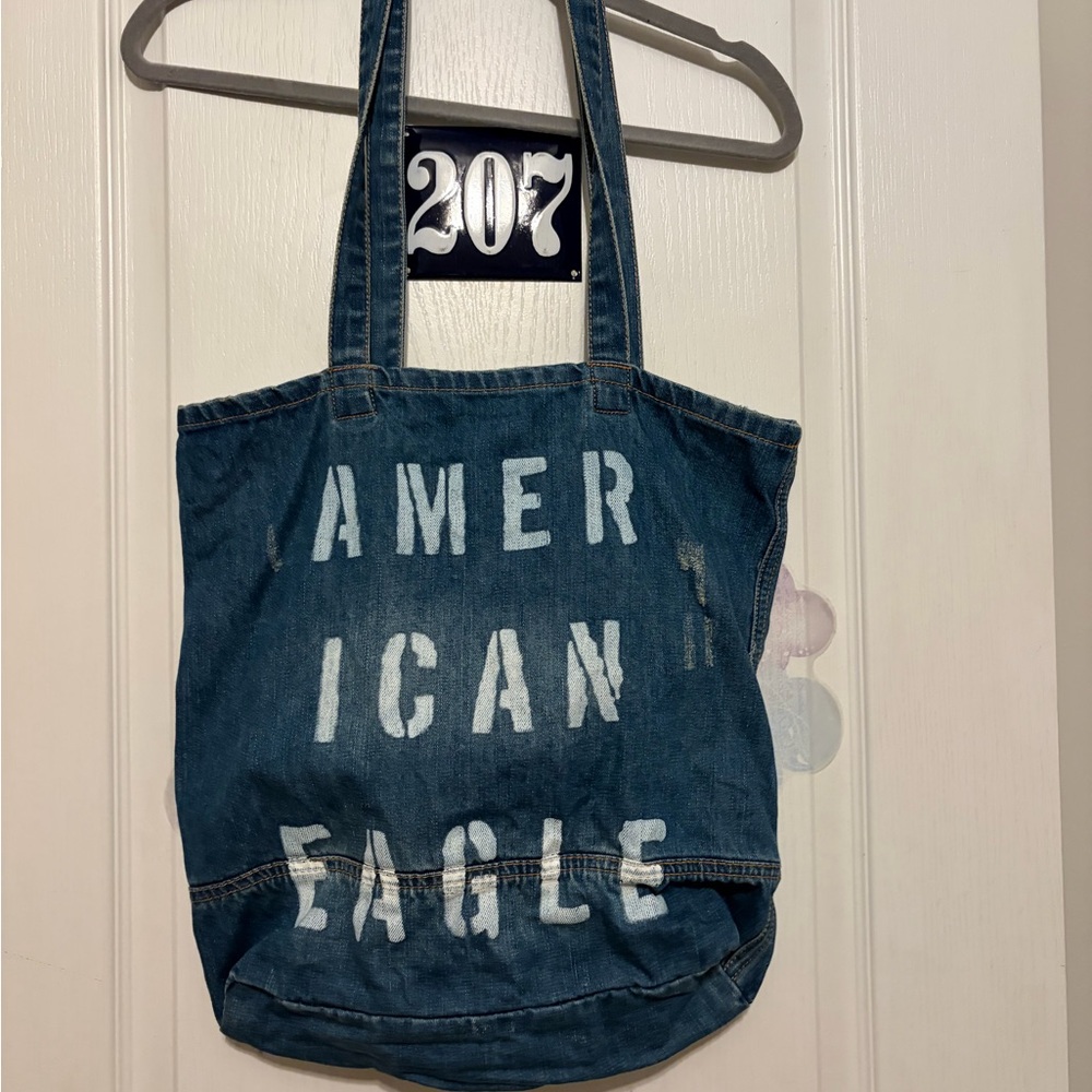 American Eagle Outfitters Blue Denim Tote